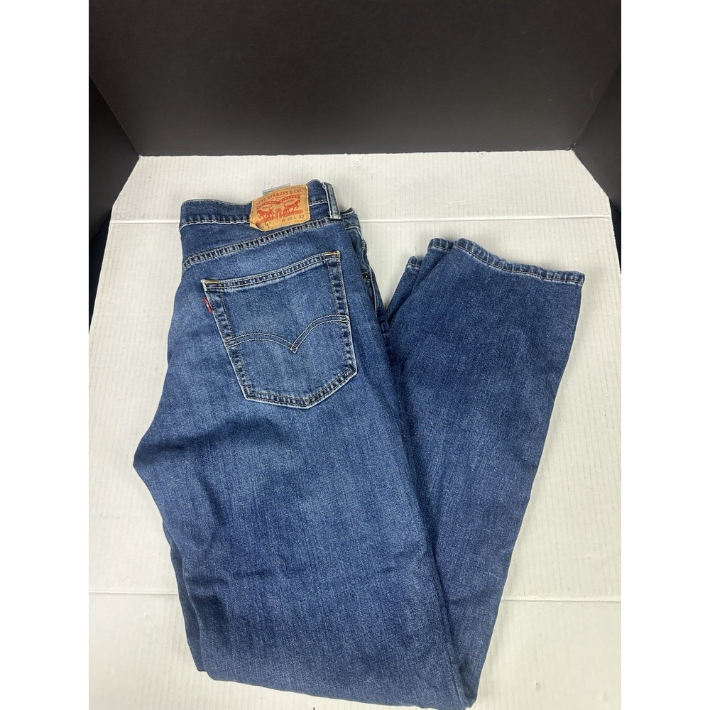 Levis 514 Straight Fit Mens Jeans Blue Medium Wash WaterLess 36x32